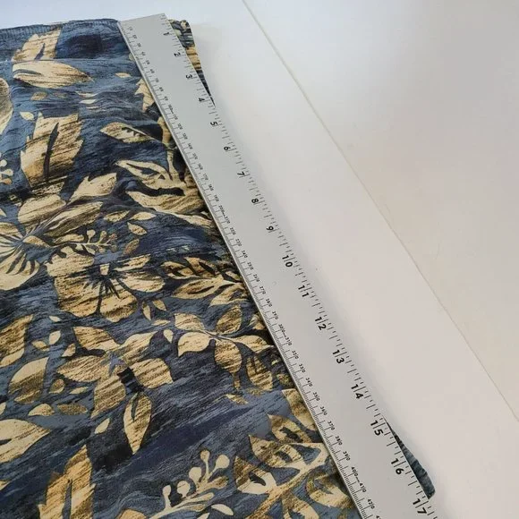 SPEEDO Men’s Sz SM Board Shorts Swim Trunks Blue Beige Flowers Hawaiian Hibiscus - Picture 8 of 11